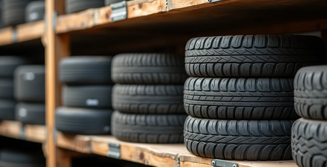 Garage canadien parfaitement organisé avec système de rangement vertical pour équipement d'été et d'hiver